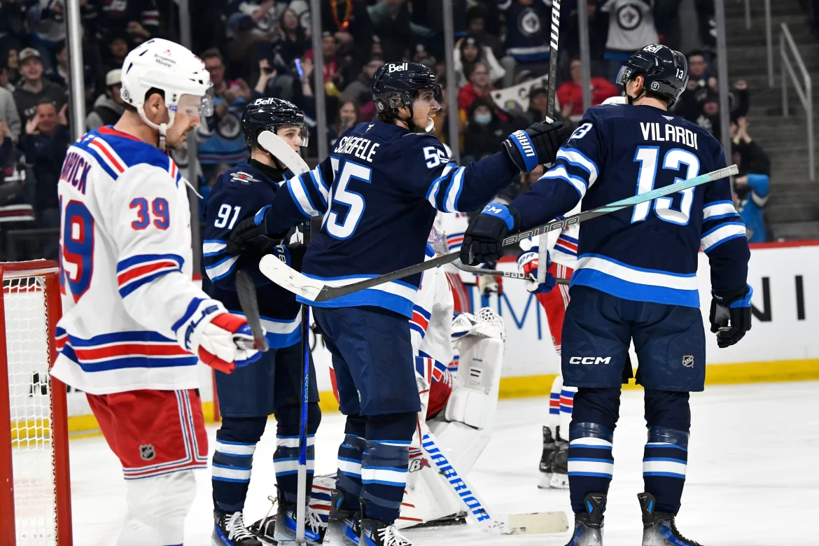 Rangers cuarta derrota consecutiva Jets NHL"
